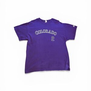 Colorado Rockies Troy Tulowitzki Jersey T-Shirt-Men's XL 🟣⚫️⚾️